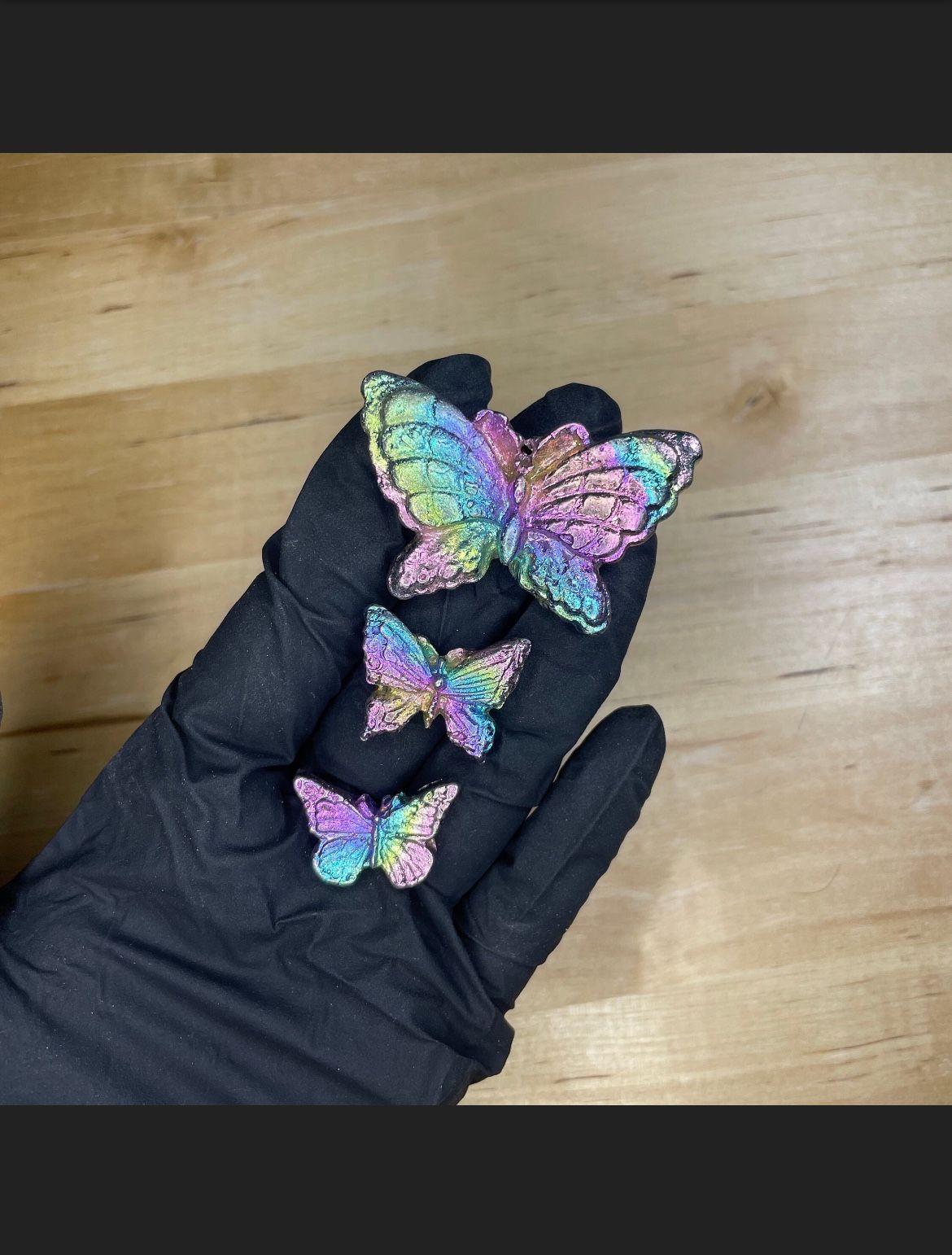 Rainbow Bismuth Crystal / butterfly / Bismuth sculpture / flower shape