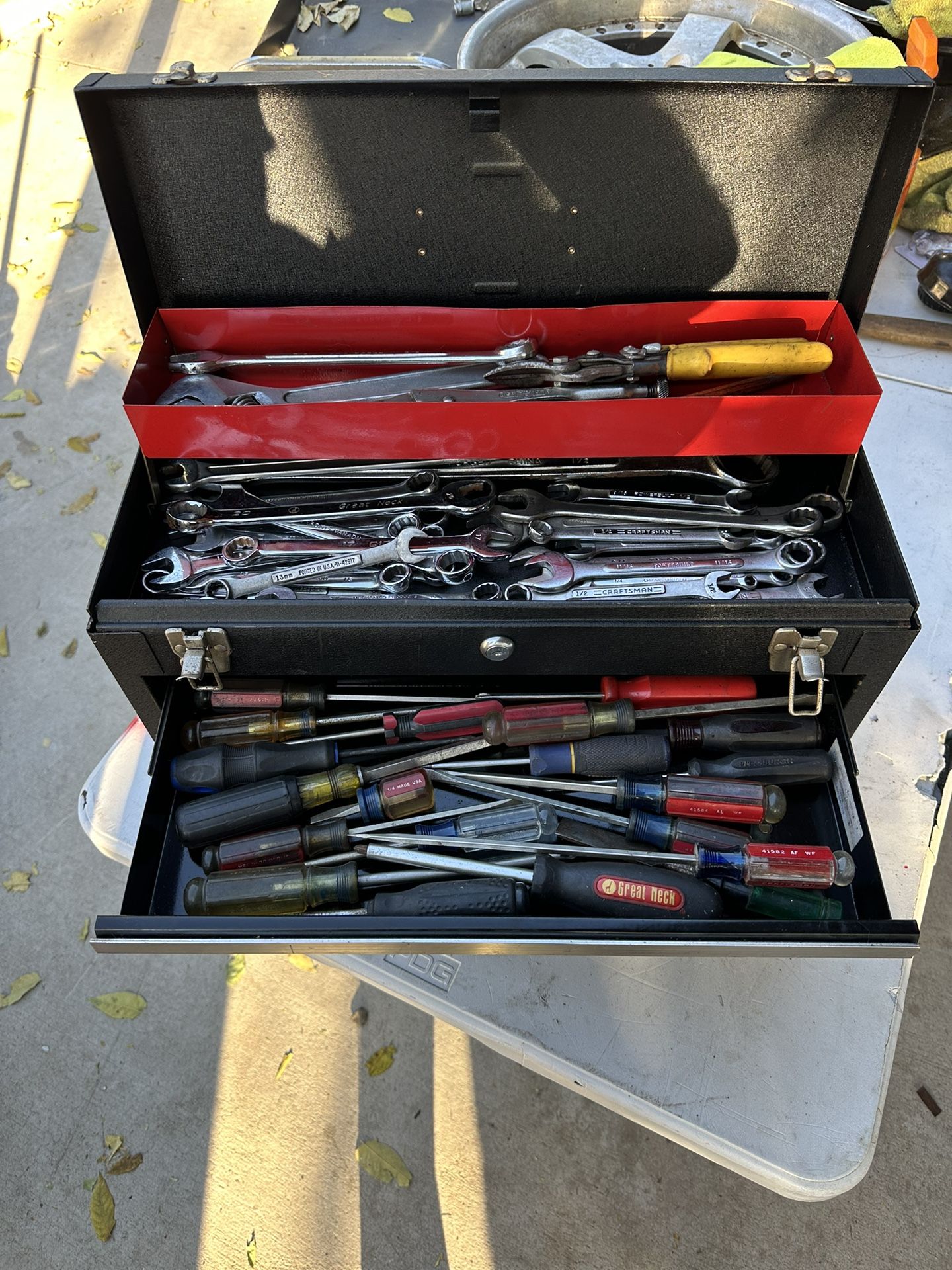 Craftsman Like New Tool Box With Tools In It