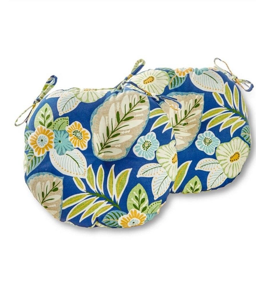 Marlow Floral 15 in. Round Outdoor Seat Cushion