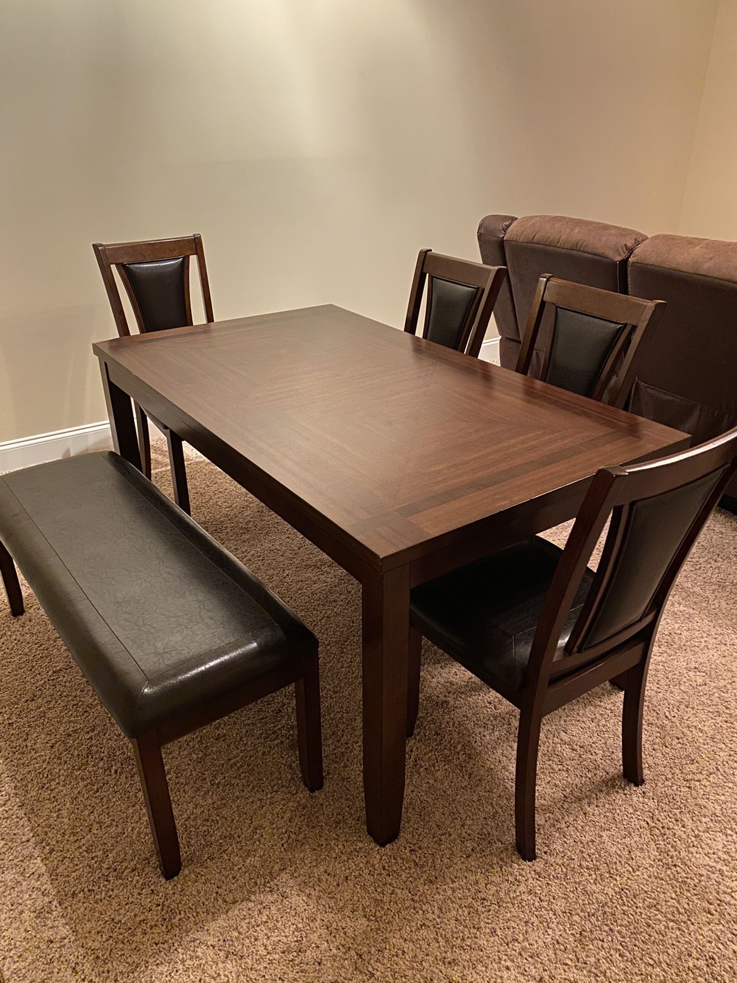 Dining Set (1 table+4 chairs+1 bench)