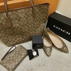 Coach Tote, Watch, Wristlet and Ballerina flats