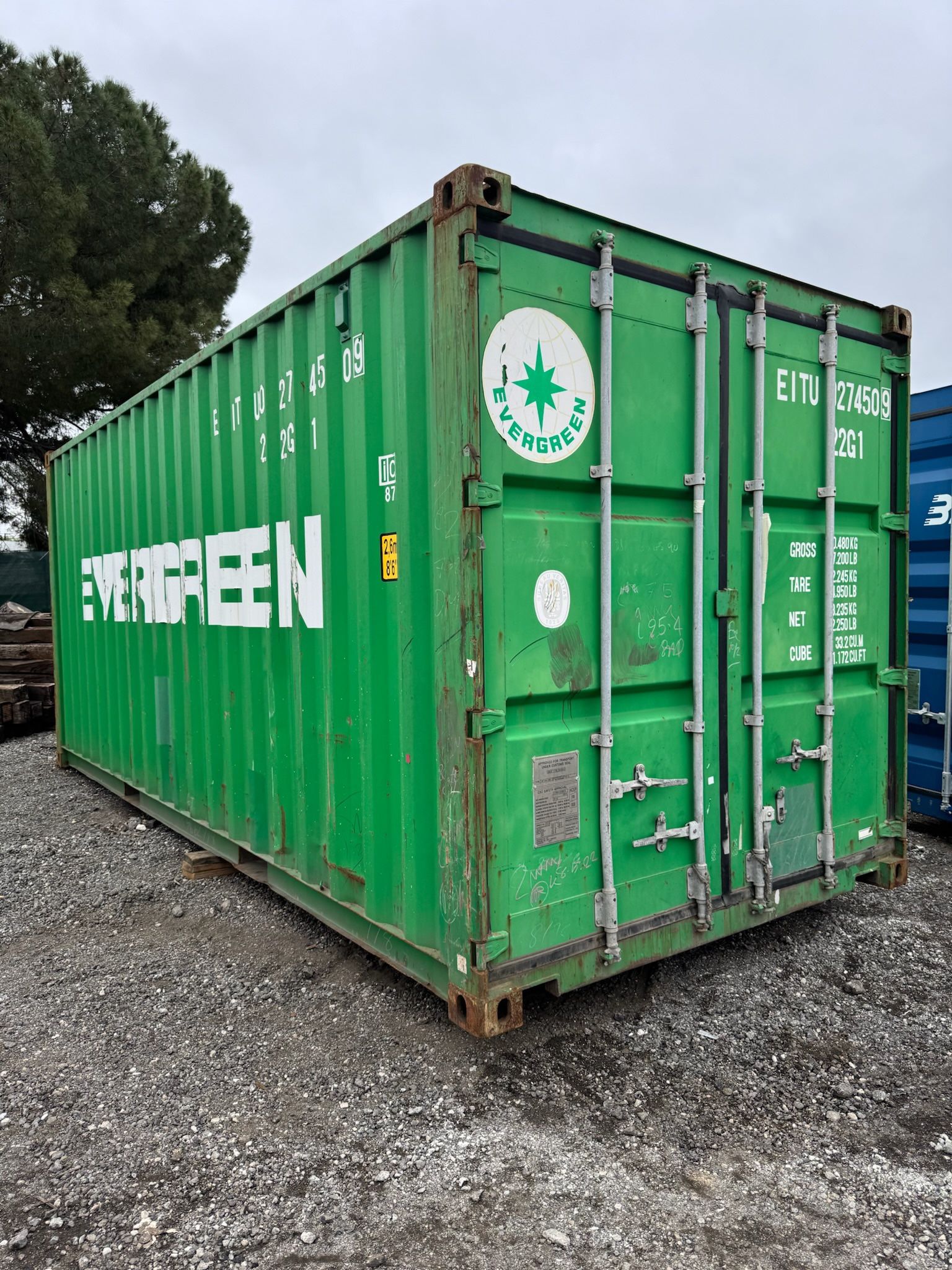 Wind and water tight 20 foot shipping containers