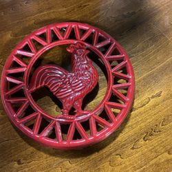 Round Red Trivet