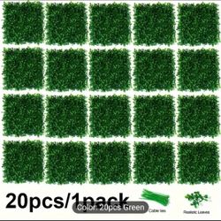 20pcs Artificial Plant Wall with Nylon Belt, Artificial Lawn for Home, Garden, Courtyard, Party Decoration, Decorative Plant Lawn, Artificial Plants &