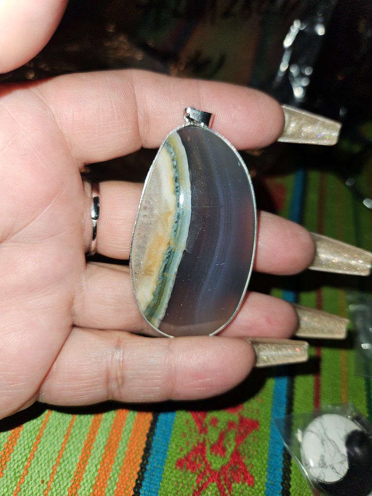 Banded Agate Pendant 