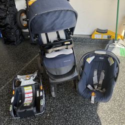 BRAVO CHICCO STROLLER 3 PCS