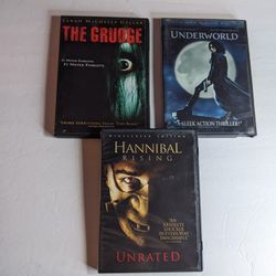 Group Lot Of Three The Grudge Hannibal Rising Underworld DVD Movies Info Below Is