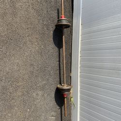 30lb weight bar and miscellaneous  weights