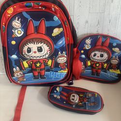 Labubu Backpack Set