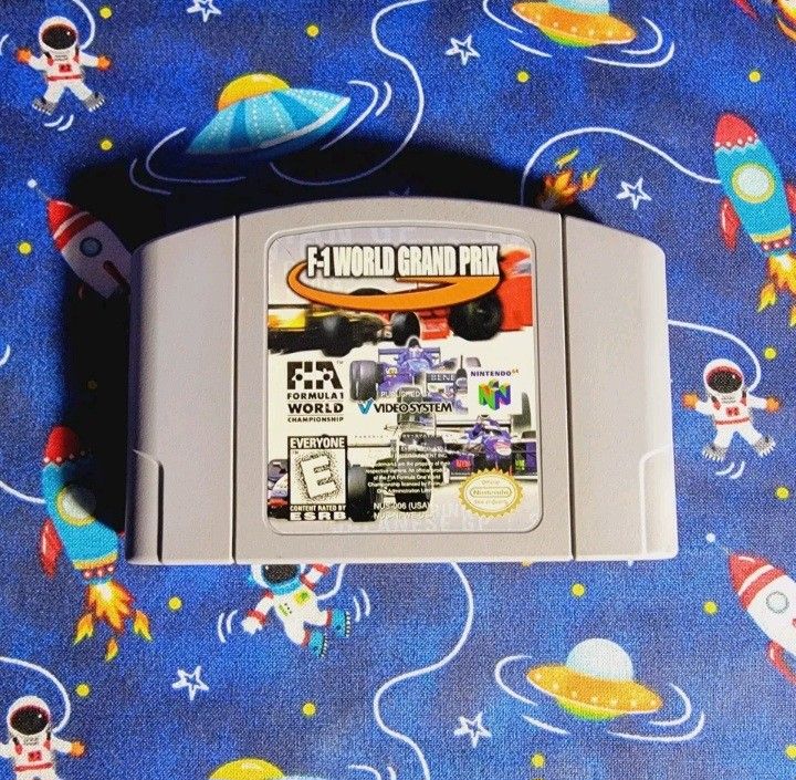 F-1 World Grand Prix Nintendo 64 N64 Authentic Tested Saves Polished Pins