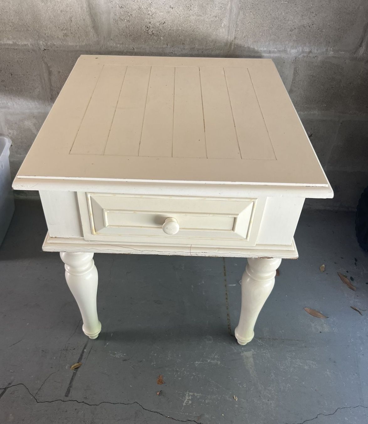 Off White End Table