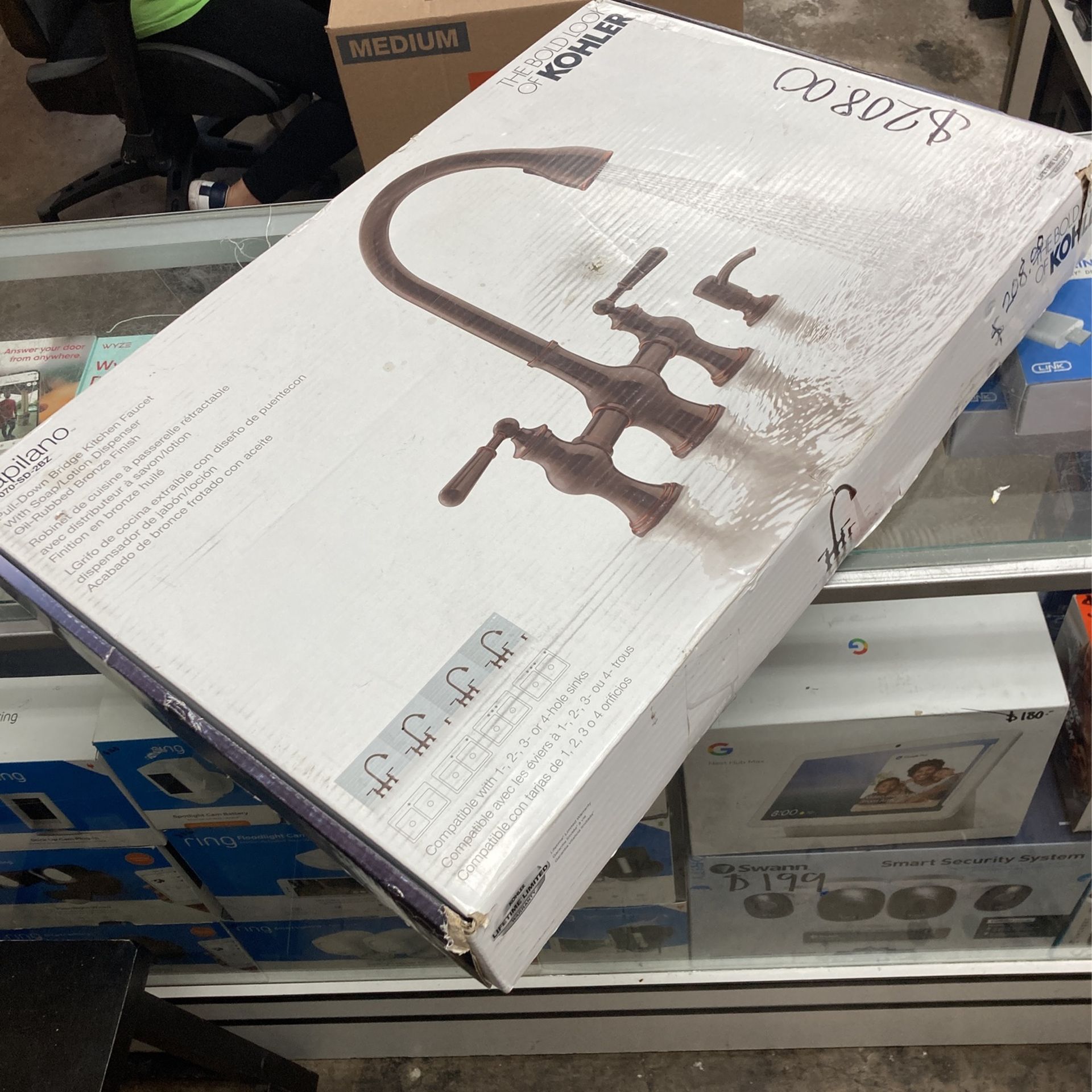 KOHLER Capilano 2Handle Bridge Farmhouse PullDown Kitchen Faucet with