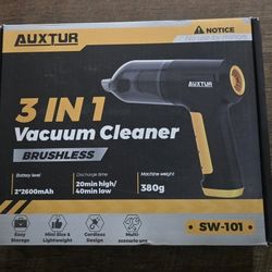 Car Vacuum Portable Cordless 3 in 1 Handheld Car Vacuum 15000PA High Power with Brushless Motor,5200mAh withType-C Charing Small Vacuum Cleaner