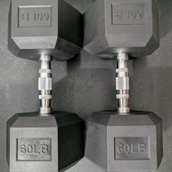 Dumbbells 60lb Pair