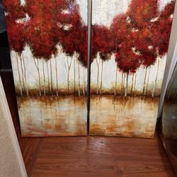 two-piece canvas wall art 