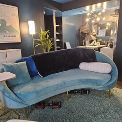 Curved Aqua Couch/Sofa