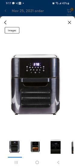 PowerXL Air Fryer Home Pro, 12 Quart, Black Stainless Steel, 1700 Watts