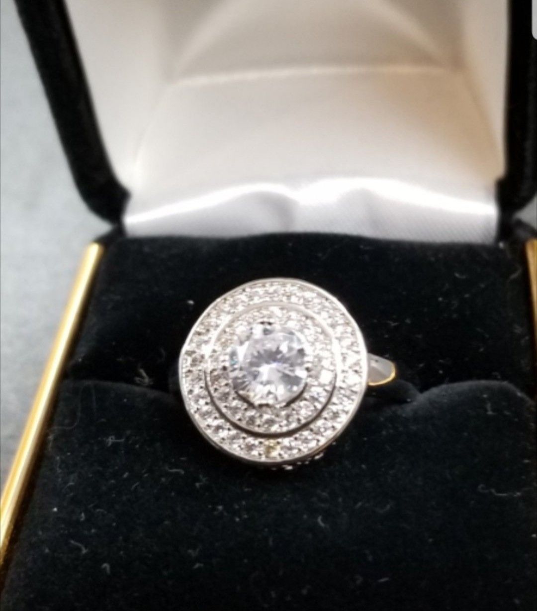 $10 new size 8 or 9 silver plated CZ ring