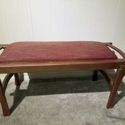 Red & Gold Wood Bench
