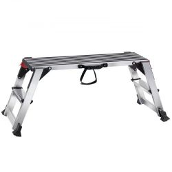499^ Folding Work Platform, 660 lbs Load Capacity, Aluminum Drywall Stool Ladder, Heavy Duty Work Bench w/ Non-Slip Feet, Ideal for Washing Vehicles, 