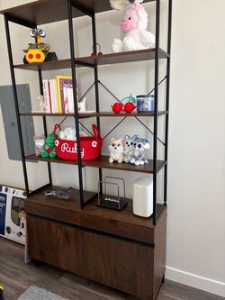 Brown bookshelf