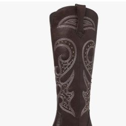 Dark Brown Cowgirl  Boots Size 9 Womens