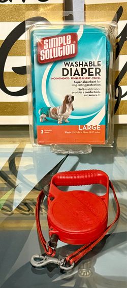 Washable Pet Diaper & 16’ Retractable Leash
