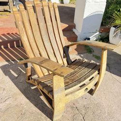 Wine Barrel Adirondack Chair  