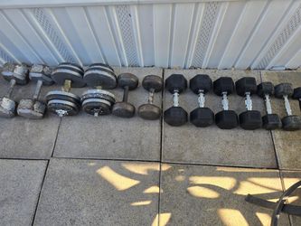 Assorted Hex and Adjustable Dumbbell Set