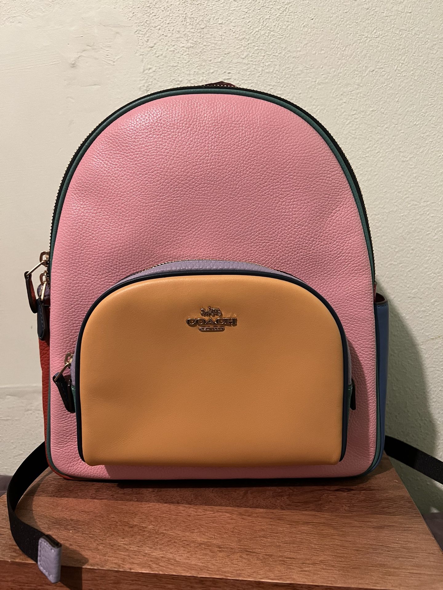 Coach Court Backpack In Colorblock 