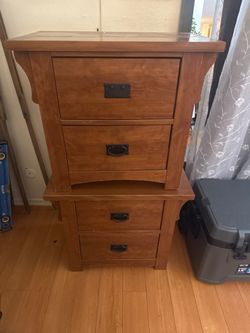 Mission/Arts-and-Crafts–style wooden nightstands