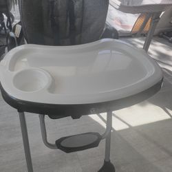 Babytrend High Chair with 2 trays, adjustable height Baby bassinet with mattress Baby activity center/walker Chicco infant car seat  3 baby bath towel