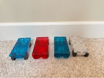 MAGNA-TILES Cars ,4 cars, Magnetic Construction