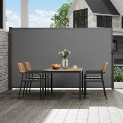 VEVOR Retractable Side Awning, 71''x 138'' Outdoor Privacy Screen, 180g Polyester Water-proof Retractable Patio Screen, UV 30+ Room Divider Wind Scree