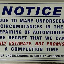 Automotive Shop Signs