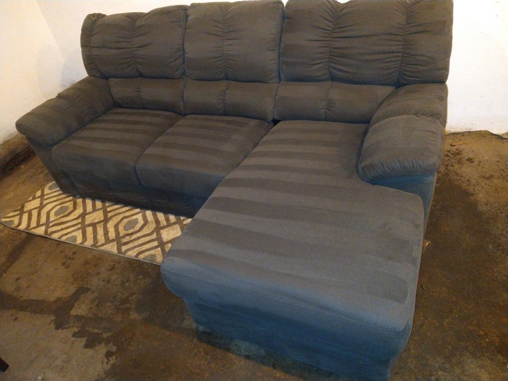 Grey 2 Piece Chaise Sofa Sectional - Free Delivery