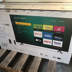 58” Inch Hisense Smart Roku UHDTV 4K 