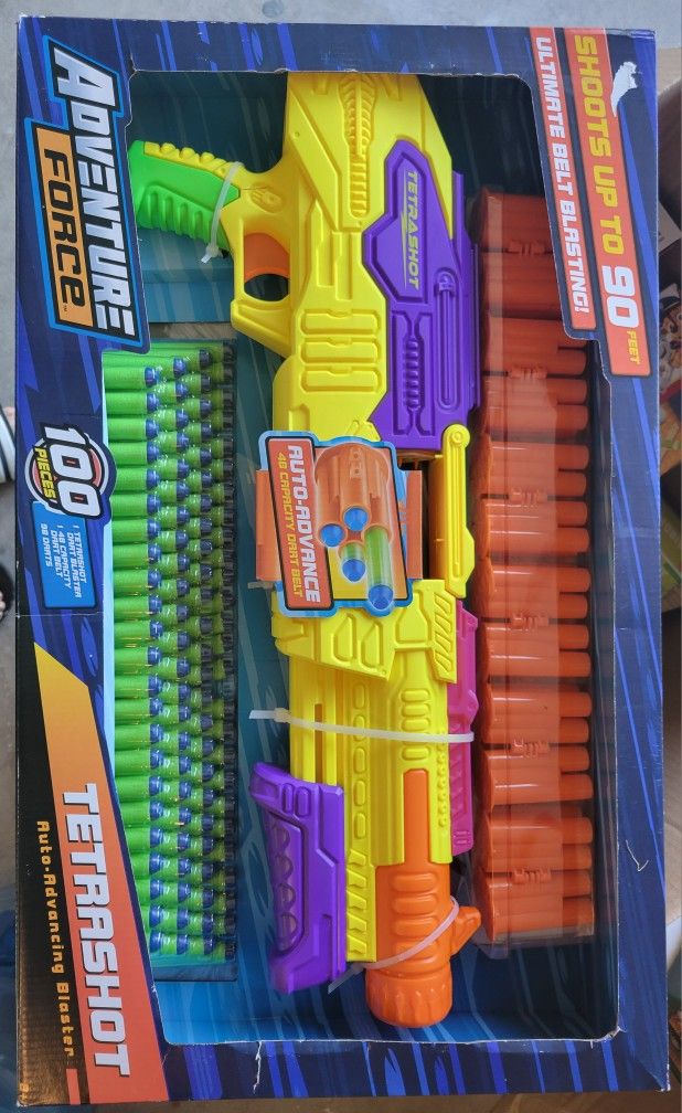 Adventure Force Tetrashot Auto Advancing Blaster - Toy