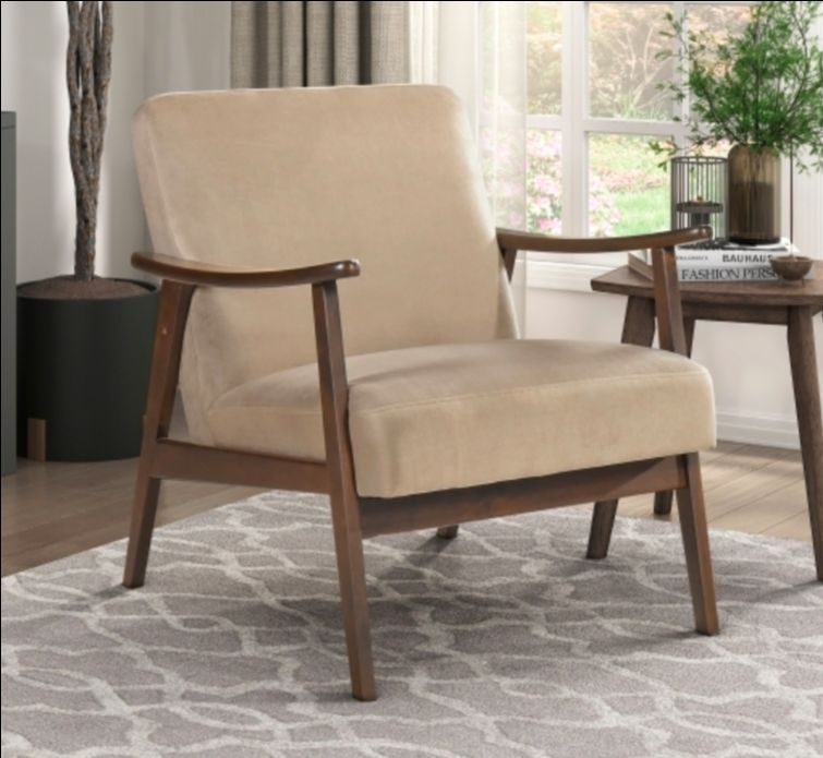 Landers beige accent chair