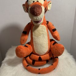 Disney Bouncing Tiger Head Twisting Orange Plush