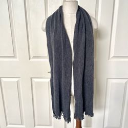 Calvin Klein Grey Fringed Scarf