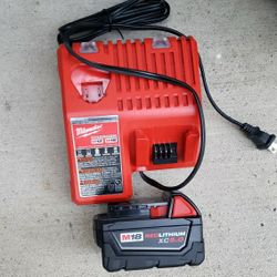 Milwaukee 18v Charger And Battery 5.0 Ah Brand New 