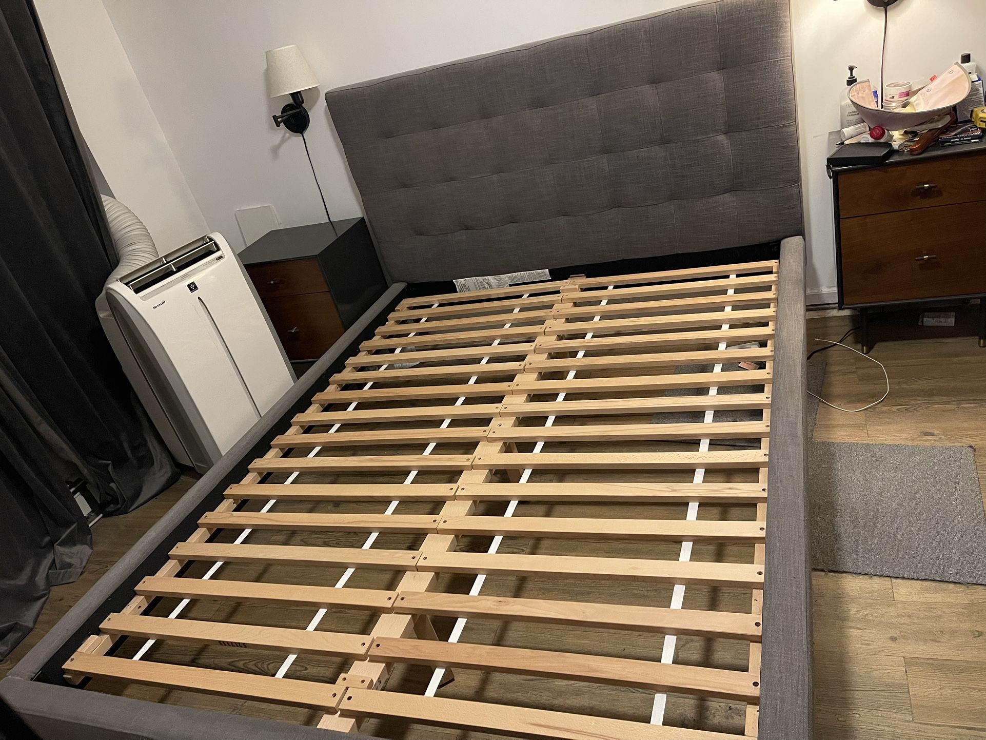 West Elm Bed Frame With Headboard -Queen