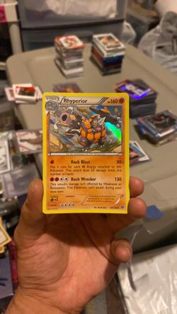Rhyperior #062 XY Base Holofoil Damaged Pokémon Card