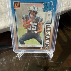 2024 Panini Donruss Rated Rookies Throwback Studio #26 Ja'Tavion Sanders /100 