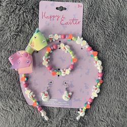 Easter Girl Headband/Bracelet & Earrings Set
