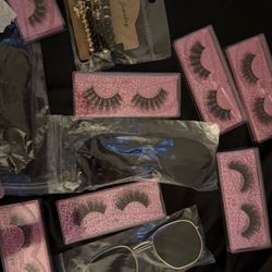 Women Bracelet Men Sunglasses And Eyelashes 5 Dollar Each 