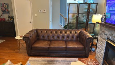Lather sofa