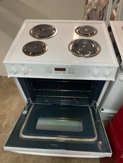 Slide in electric stove