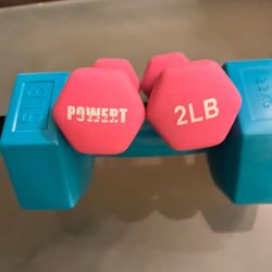 Gym Neoprene Dumbbell Hexagon Hand Weights, 2 lb Pair - 4 lb Total (Pick up🛒 In Bellevue) *Check out my Other Posts 💕